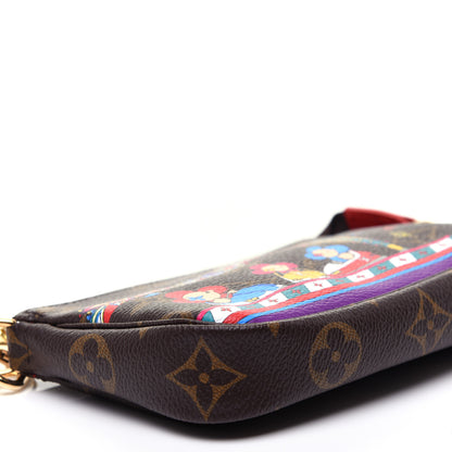 Louis Vuitton Monogram 2020 Christmas Animation Bumper Cars Mini Pochette Accessories Coquelicot 6 of 11
