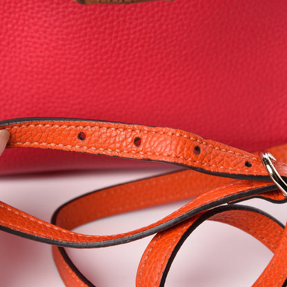 Gucci Calfskin Mini Bamboo Shopper Tote Fuchsia Orange 12 of 12