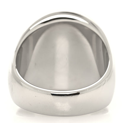 Louis Vuitton Metal 1854 Signet Ring M 58/8.25 Silver 3 of 6