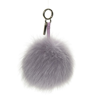 Fendi Fox Fur Shiny Nappa Bi-Color R ABCharm Bag Charm Lilla Blue Violetta 3 of 5
