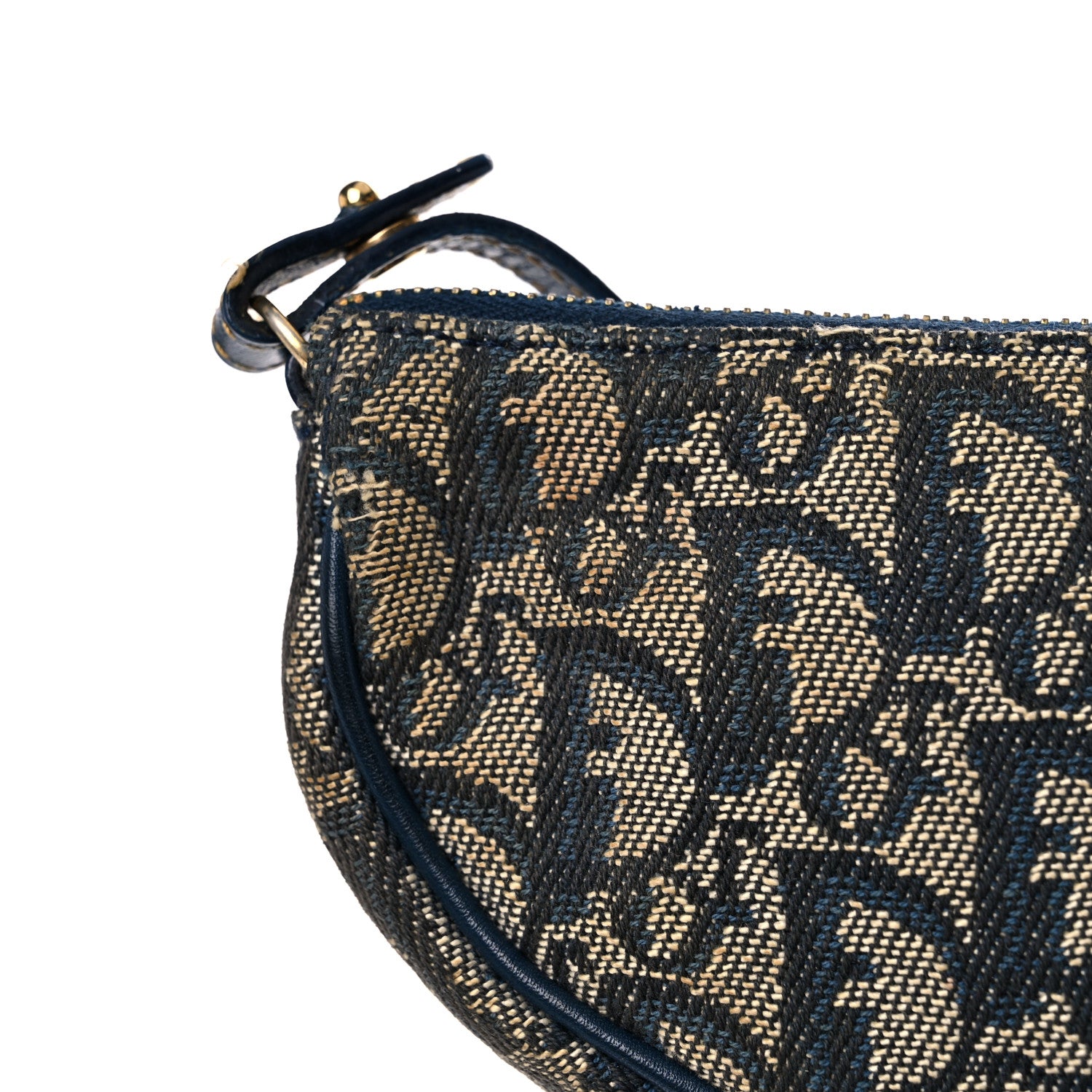 Christian Dior Monogram Mini Saddle Pochette Navy 15 of 20