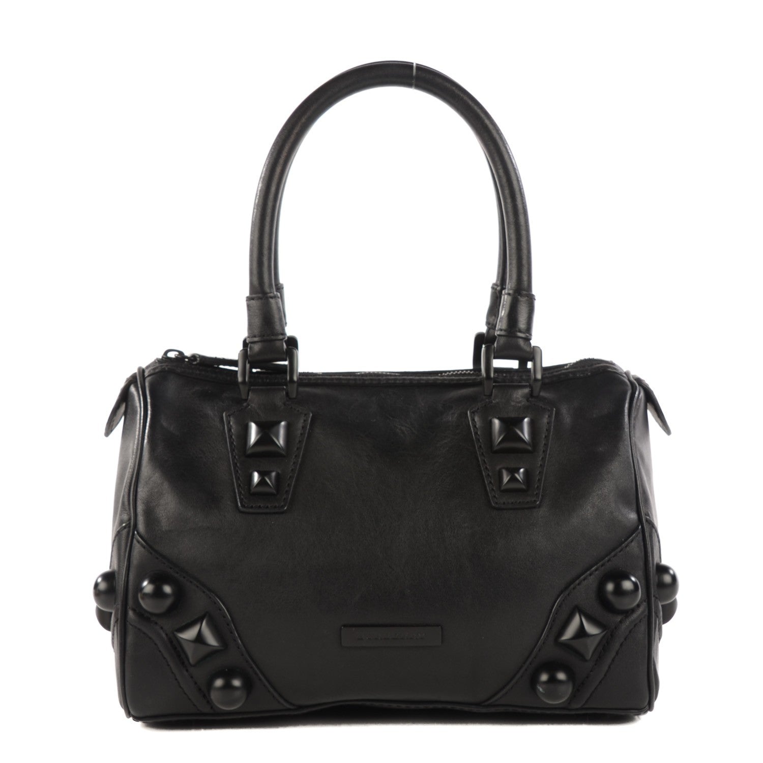 Burberry Calfskin Mega Stud Chester Bowling Bag Black 1 of 10