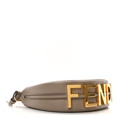 Fendi Vitello Grace Matte Mini Fendigraphy Hobo Bag Tortora 4 of 10