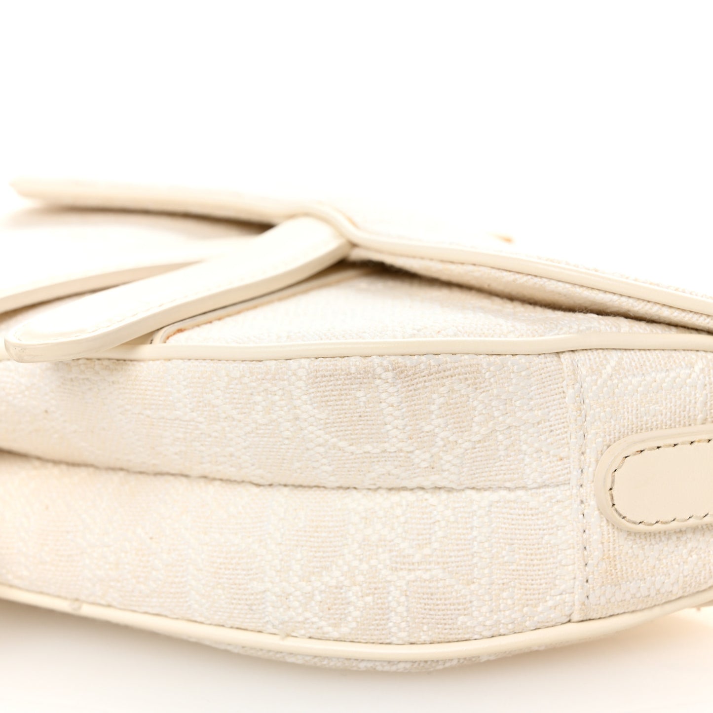 Oblique Mini Saddle Bag White