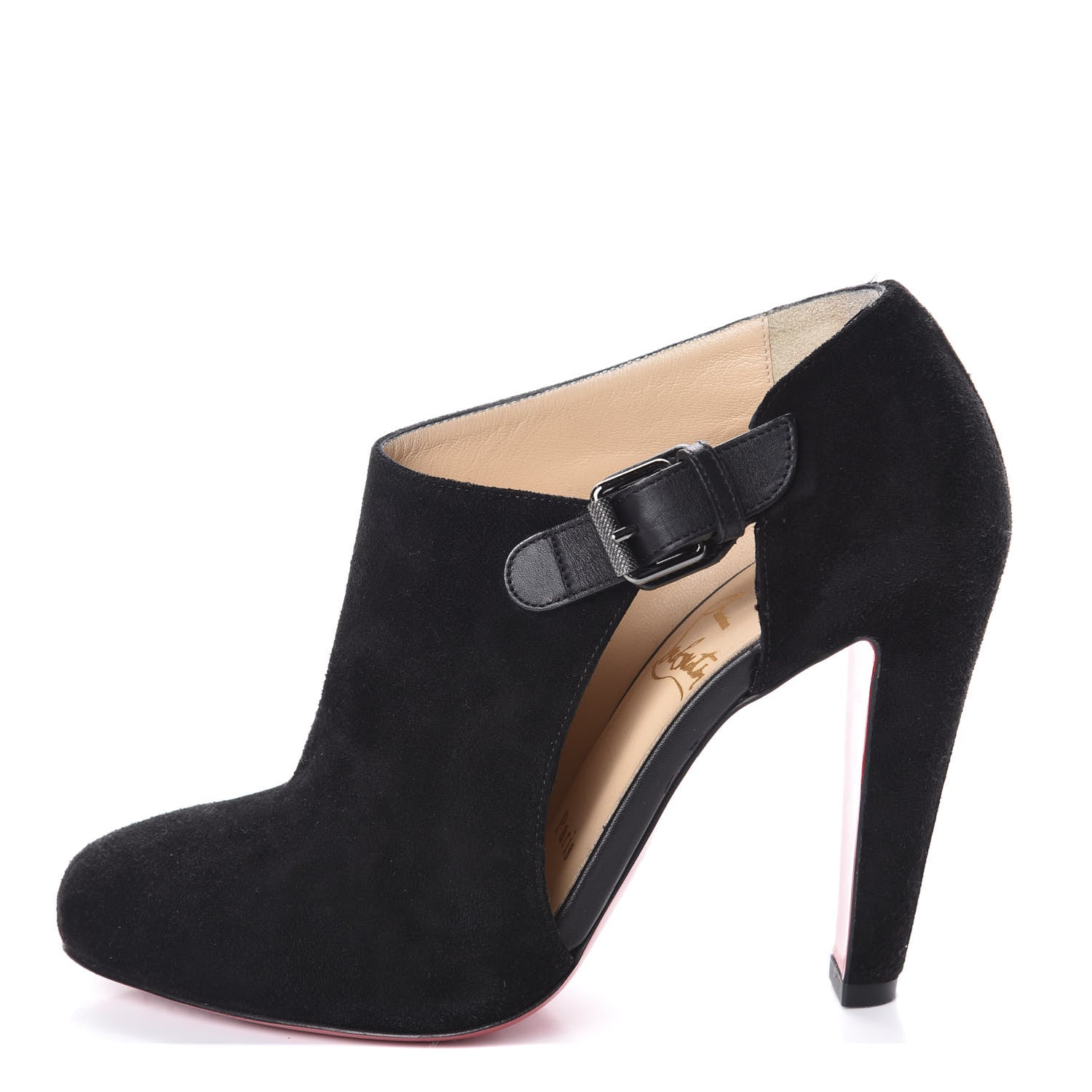 Christian Louboutin Suede Seferme 100 Ankle Boots 36 Black 1 of 7