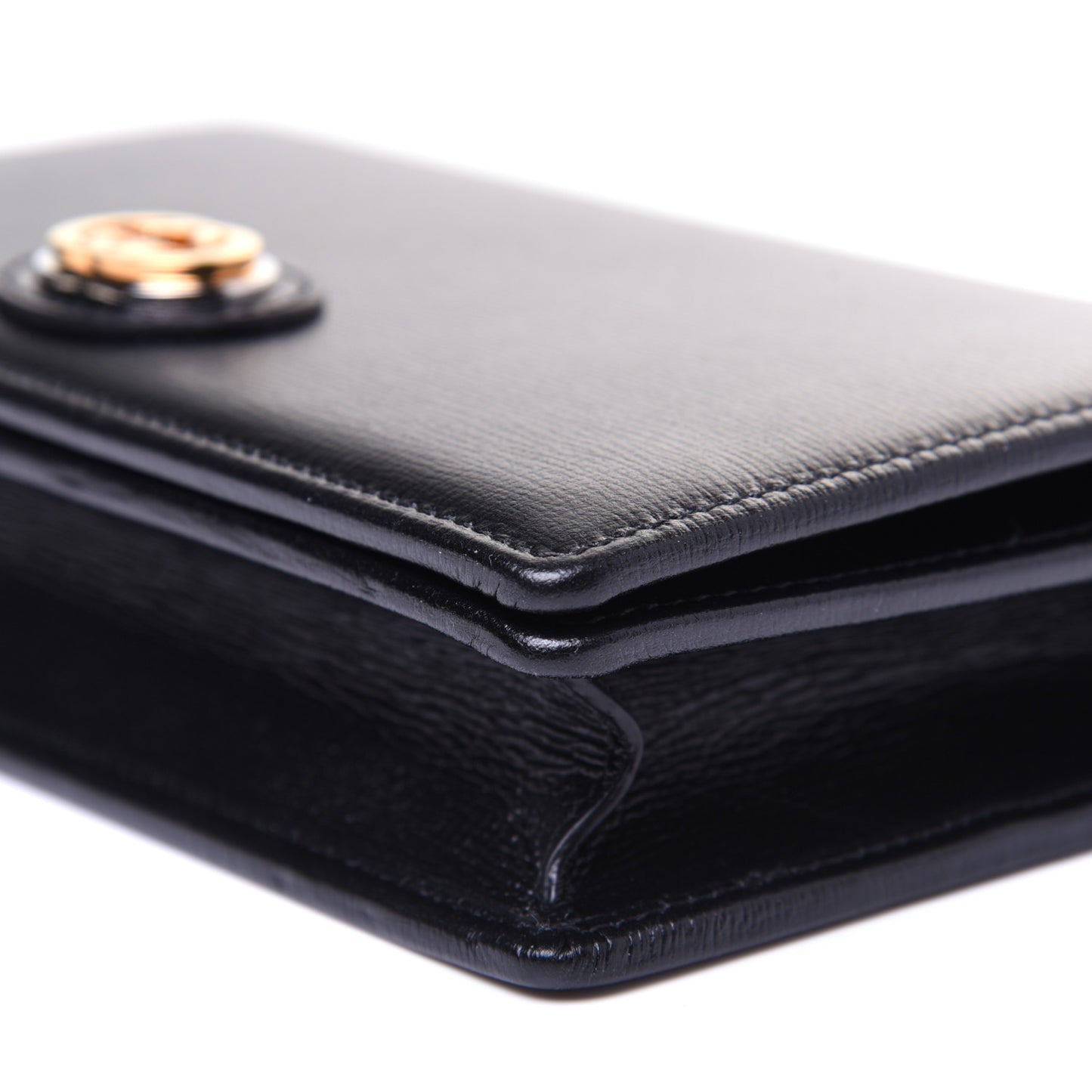 Azalea Calfskin Marina Chain Wallet Black
