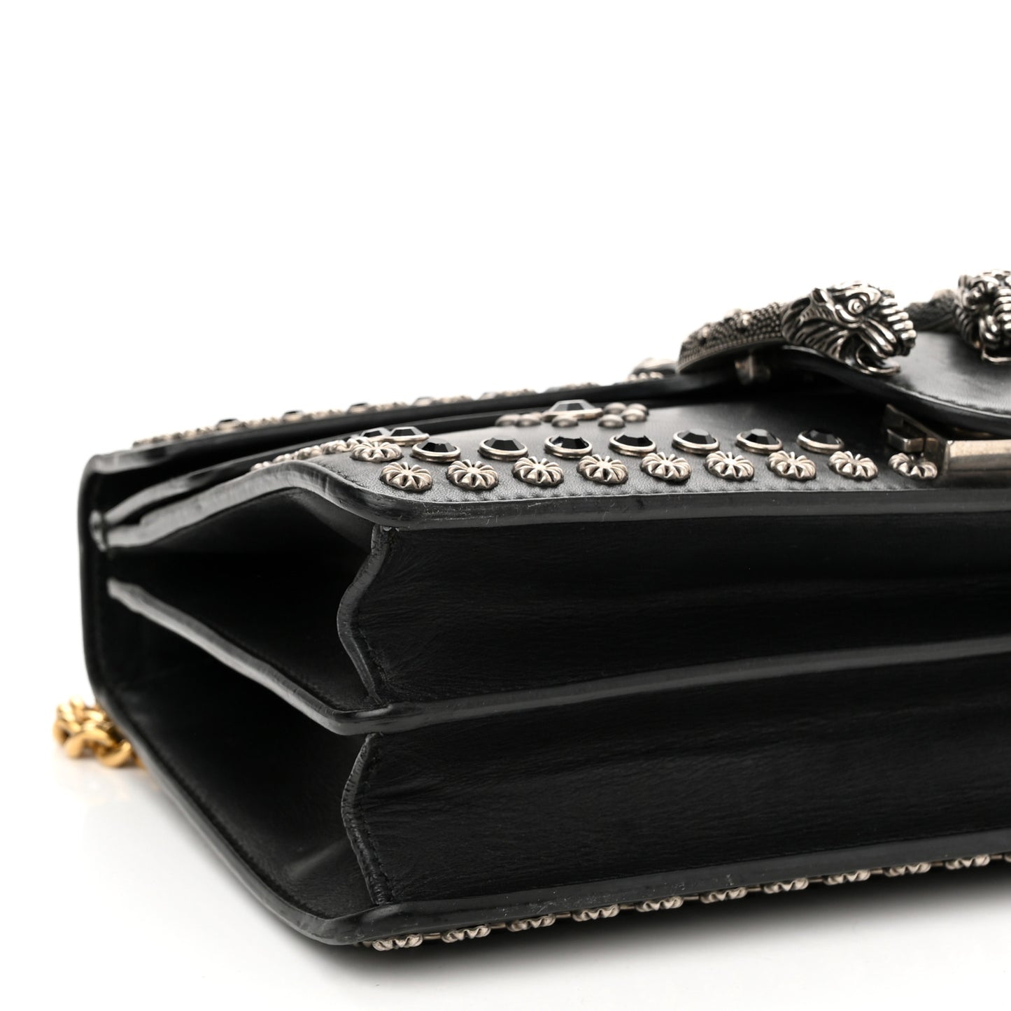 Calfskin Studded Small Dionysus Shoulder Bag Black
