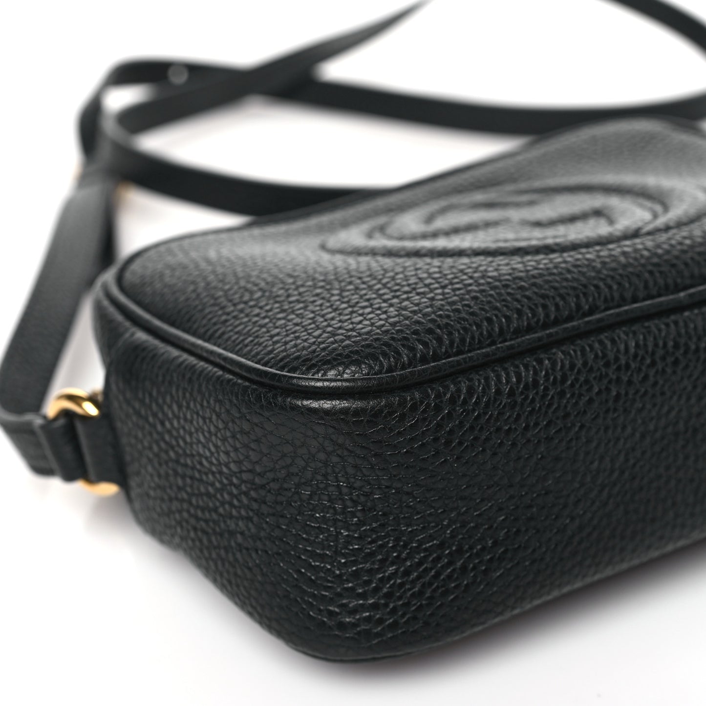 Pebbled Calfskin Mini Soho Disco Bag Black