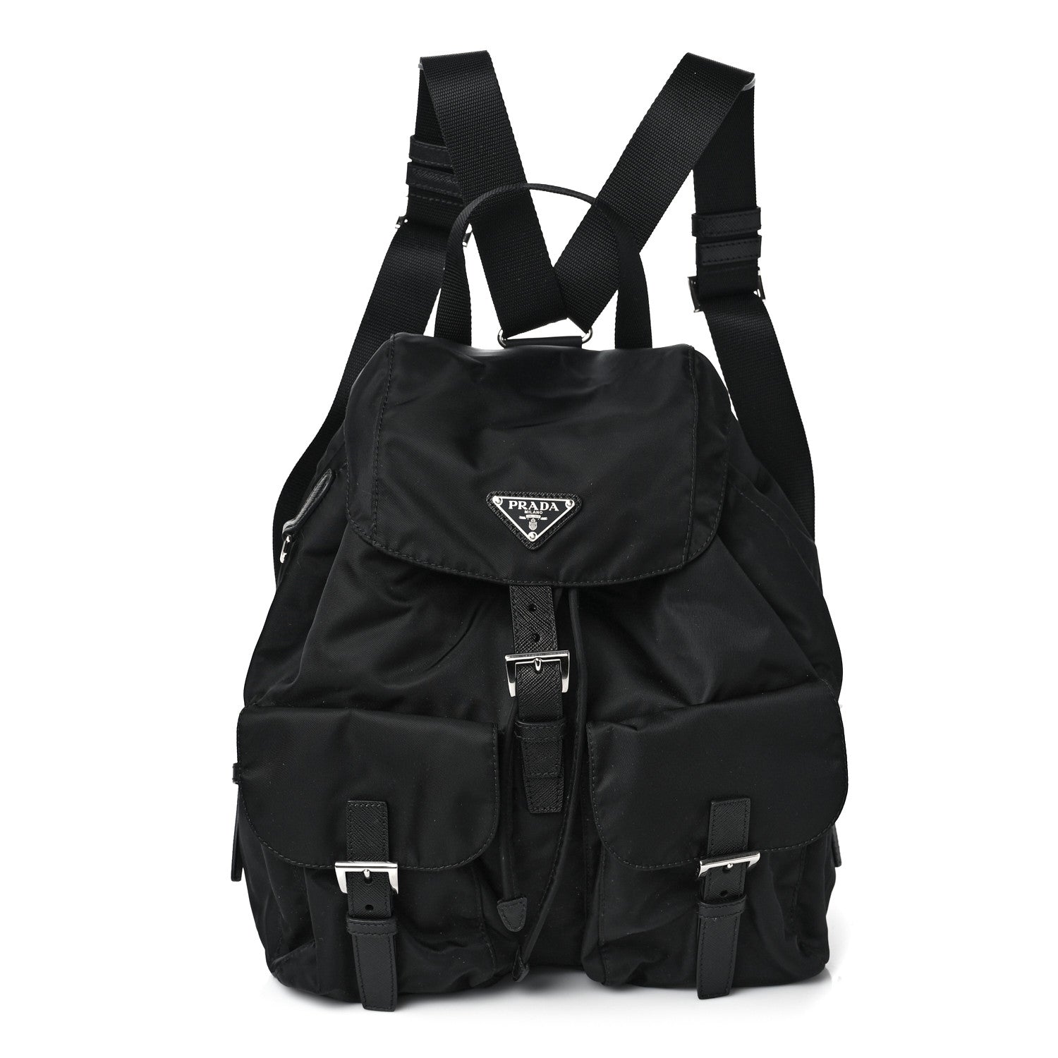 Prada Re-Nylon Saffiano Medium Backpack Black 3 of 9