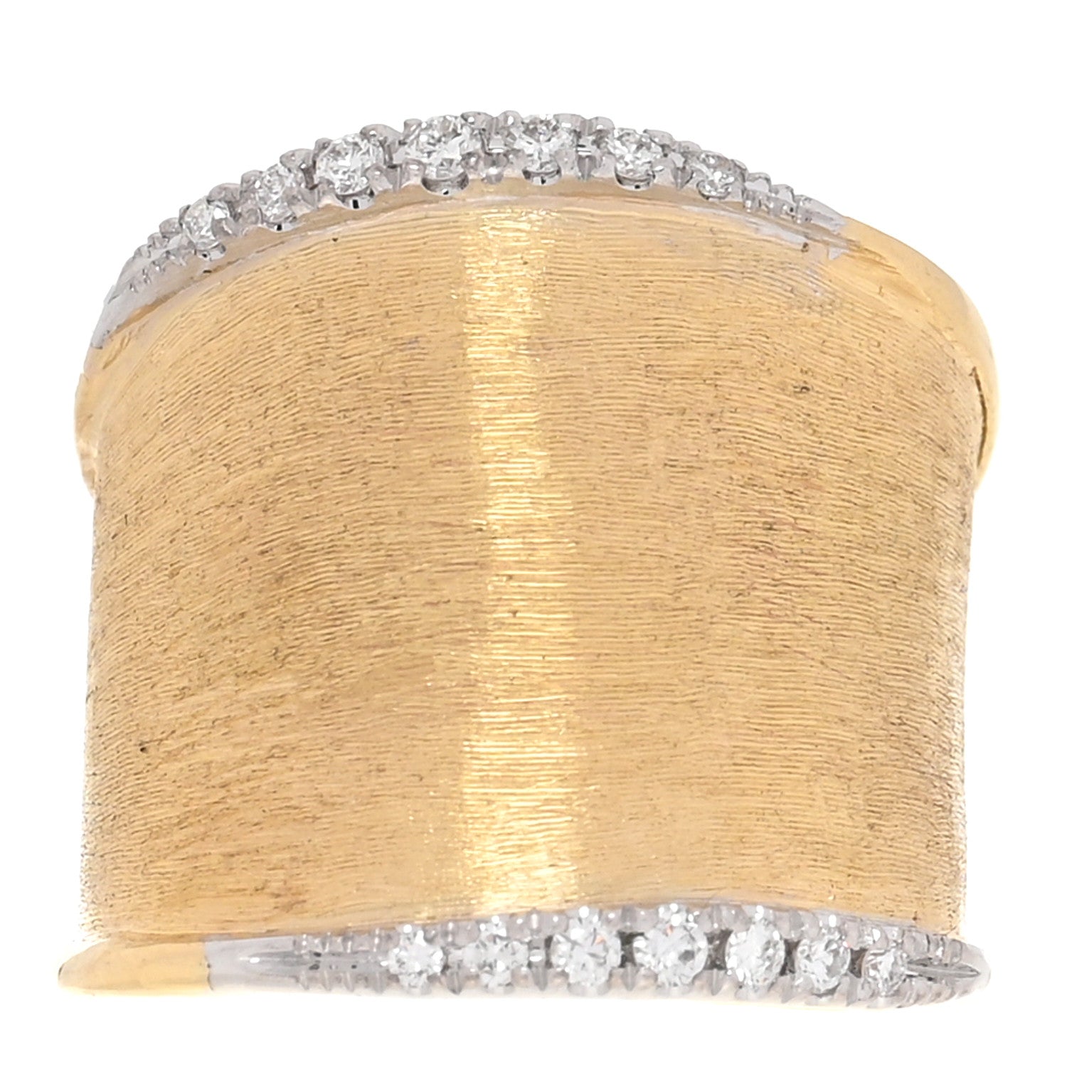 Marco Bicego 18K Yellow Gold Diamond Medium Lunaria Ring 50 5.5 1 of 4