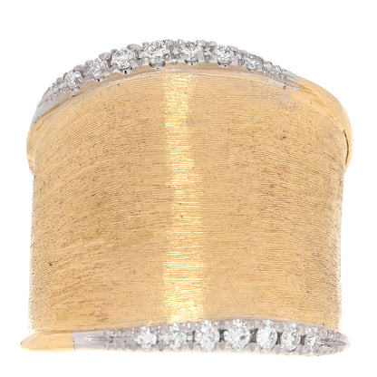 Marco Bicego 18K Yellow Gold Diamond Medium Lunaria Ring 50 5.5 1 of 4