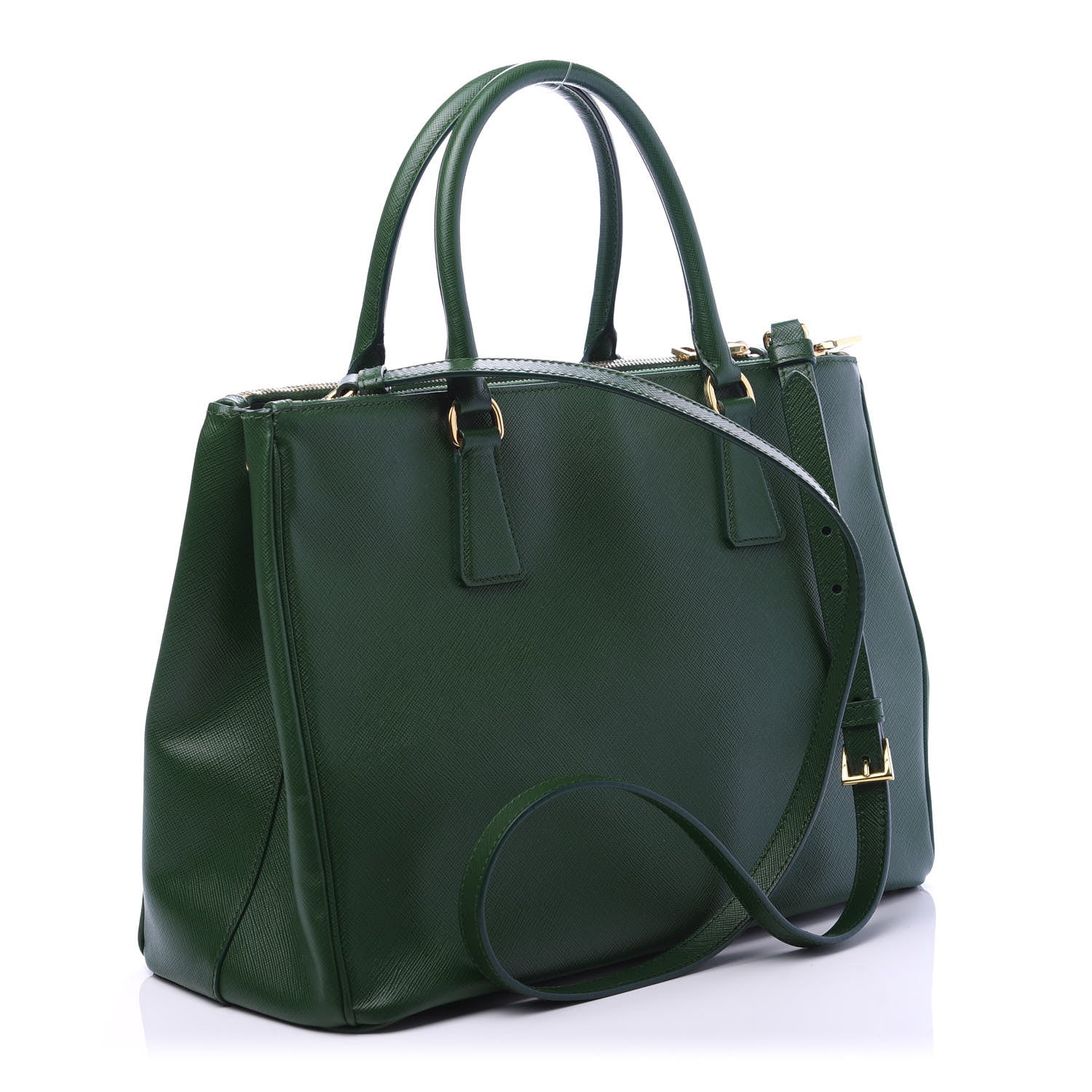 Prada Saffiano Medium Galleria Double Zip Tote Biliardo 4 of 10