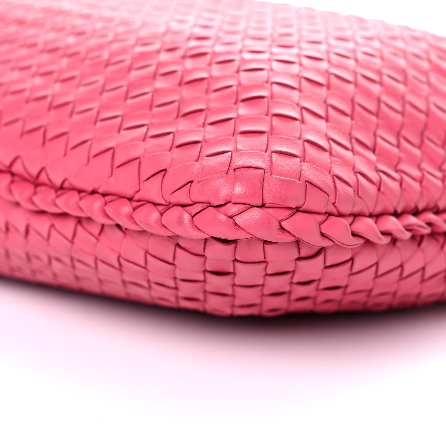 Nappa Intrecciato Large Veneta Hobo Rosa Shock