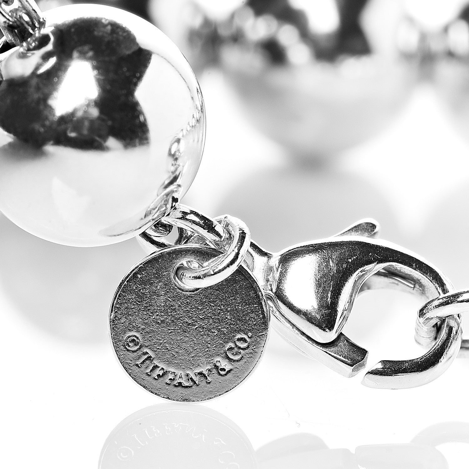 Tiffany Sterling Silver 10mm HardWear Ball Bracelet 5 of 5