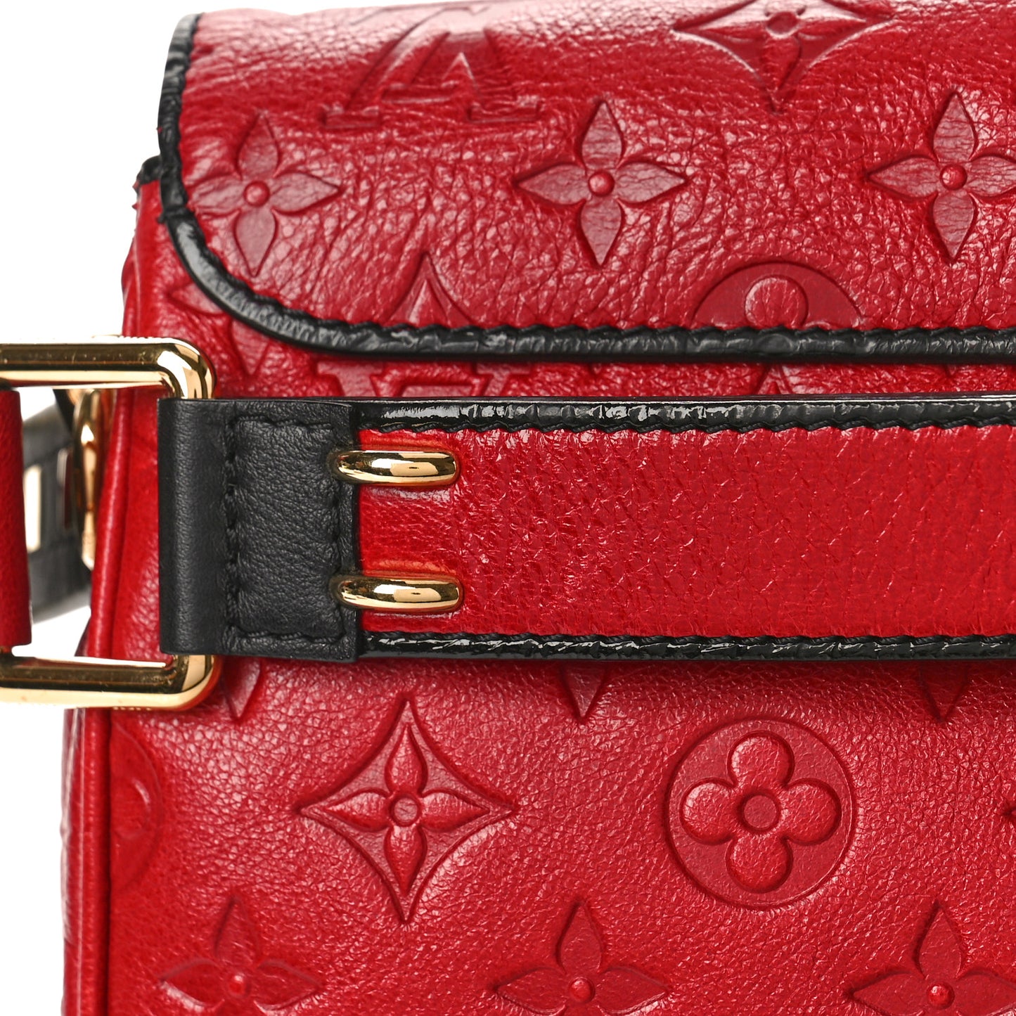 Deerskin Embossed Monogram My Deer Rebelle Red