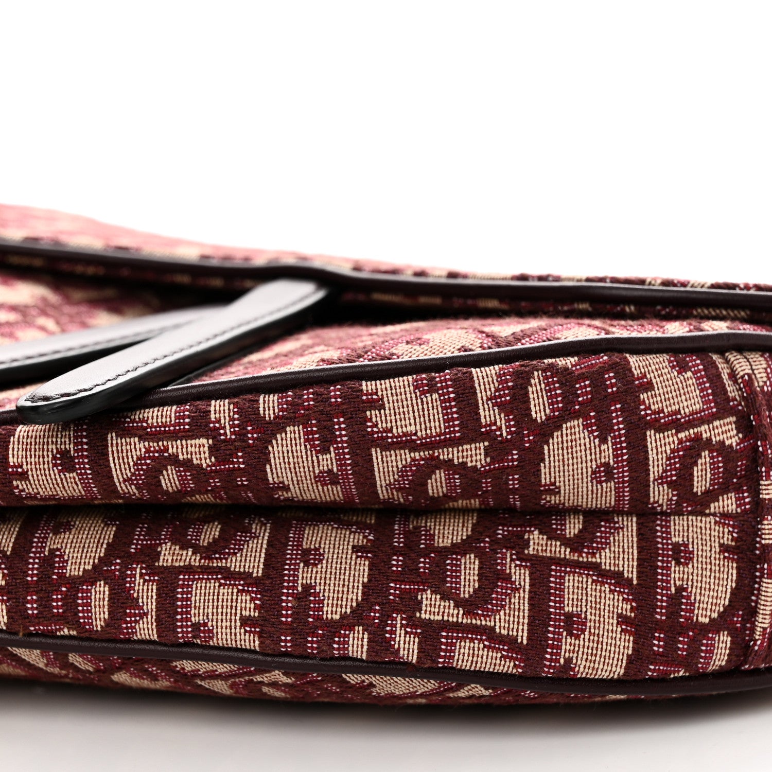 Christian Dior Oblique Saddle Bag Burgundy 10 of 10