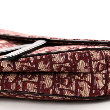 Christian Dior Oblique Saddle Bag Burgundy 10 of 10
