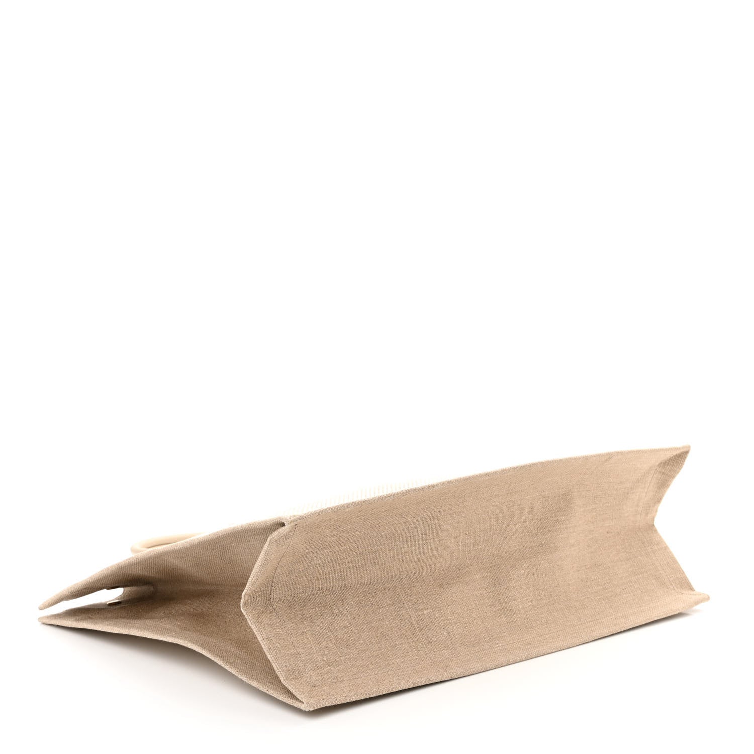 Saint Laurent Linen Calfskin Rive Gauche Tote Beige Sea Salt 4 of 9