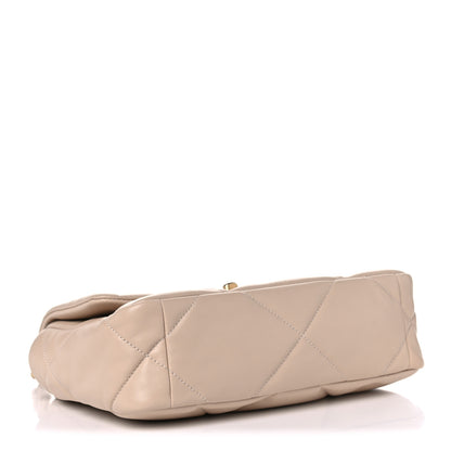 Chanel Lambskin Quilted Medium Chanel 19 Flap Beige 4 of 9