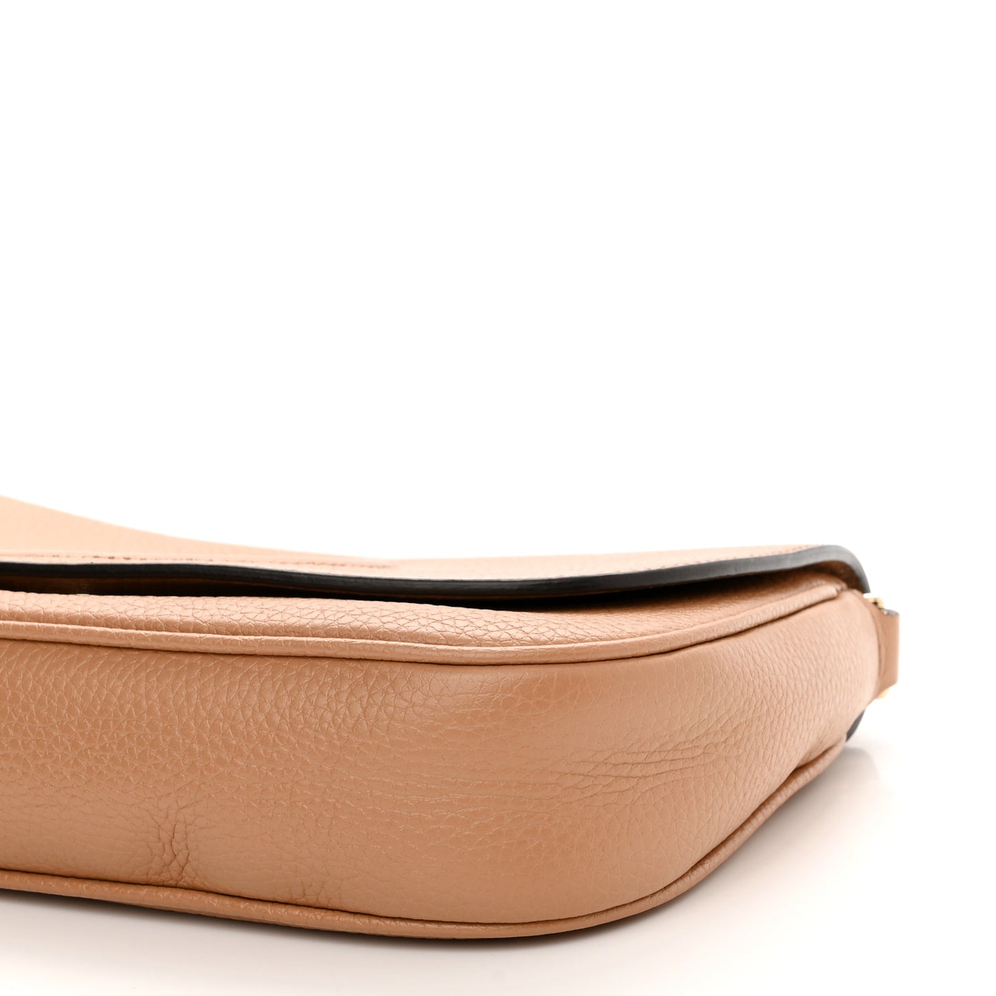 Pebbled Calfskin Medium Soho Flap Crossbody Camelia