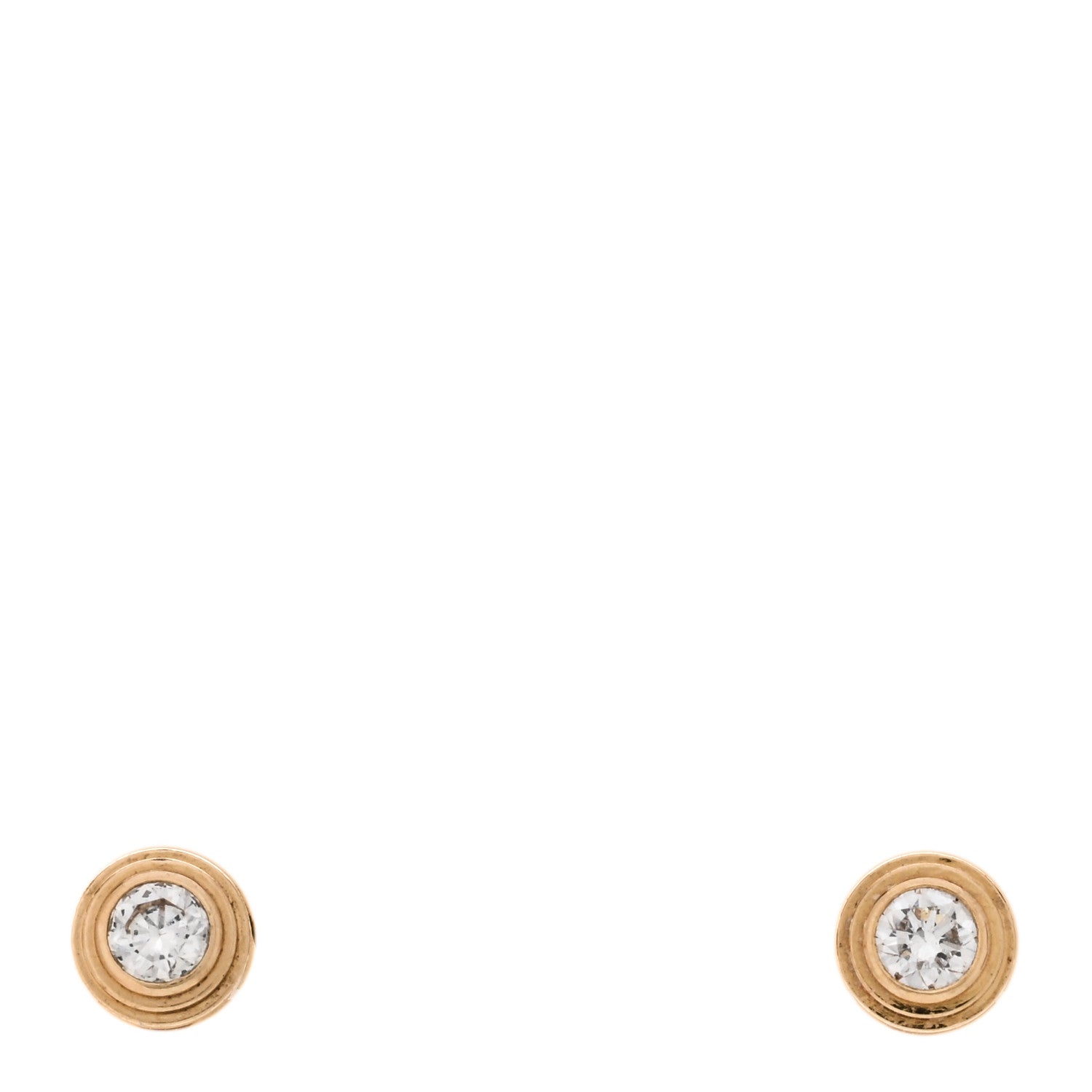 Cartier 18K Yellow Gold Diamond XS D'Amour Earrings 1 of 6