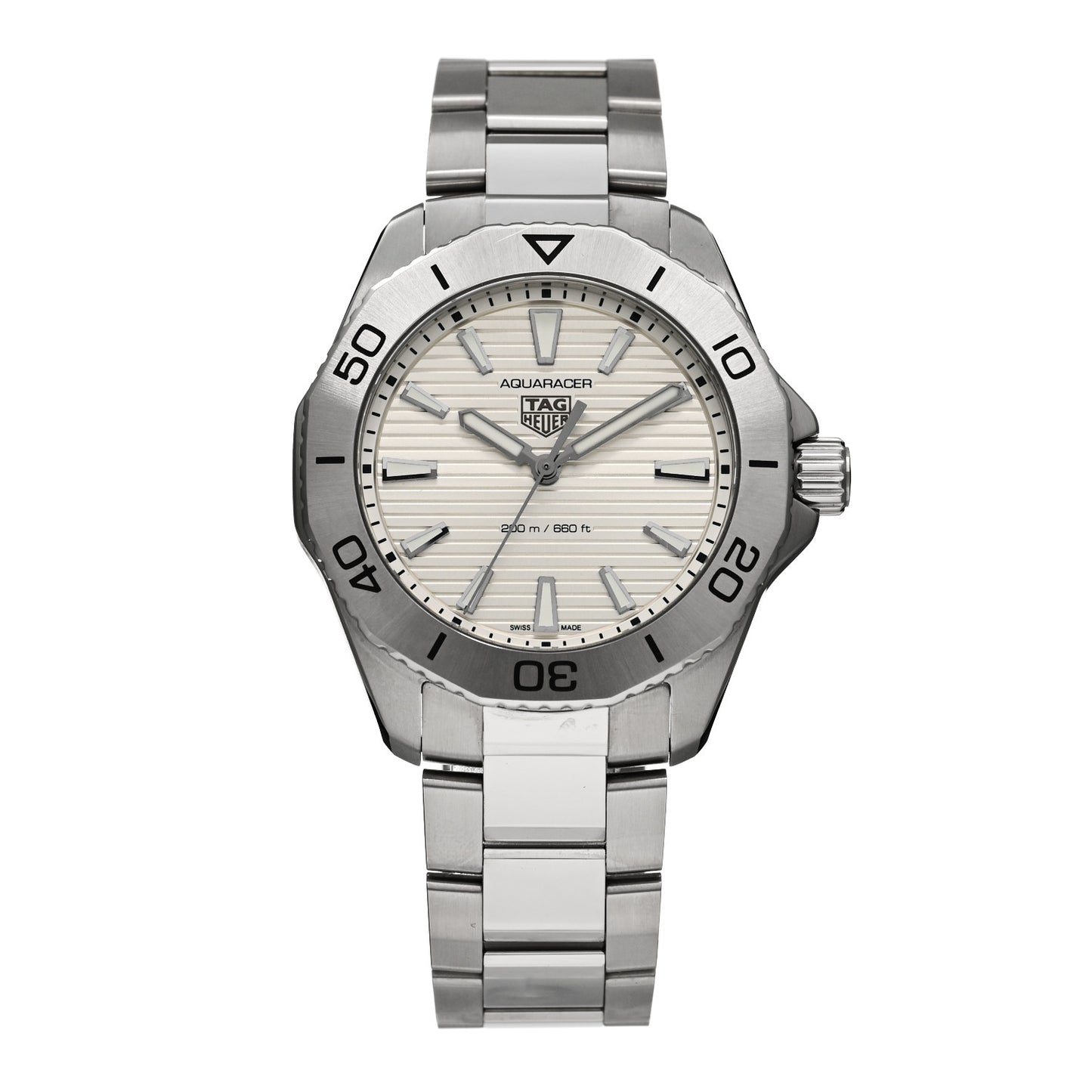 Stainless Steel 40mm Aquaracer Professional 200 Solargraph Quartz Watch Silver WBP1111