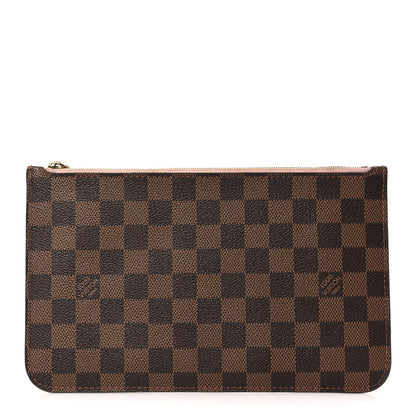Louis Vuitton Damier Ebene Neverfull MM GM Pochette Rose Ballerine 1 of 9