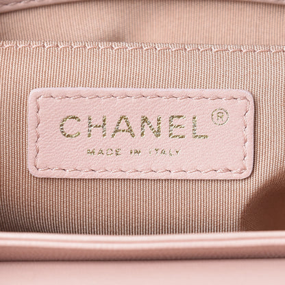 Chanel Tweed Calfskin Quilted CC Box Flap Pink Multicolor 6 of 10