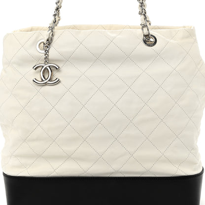 Chanel Calfskin Quilted Gabrielle Shopping Tote White 7 of 9