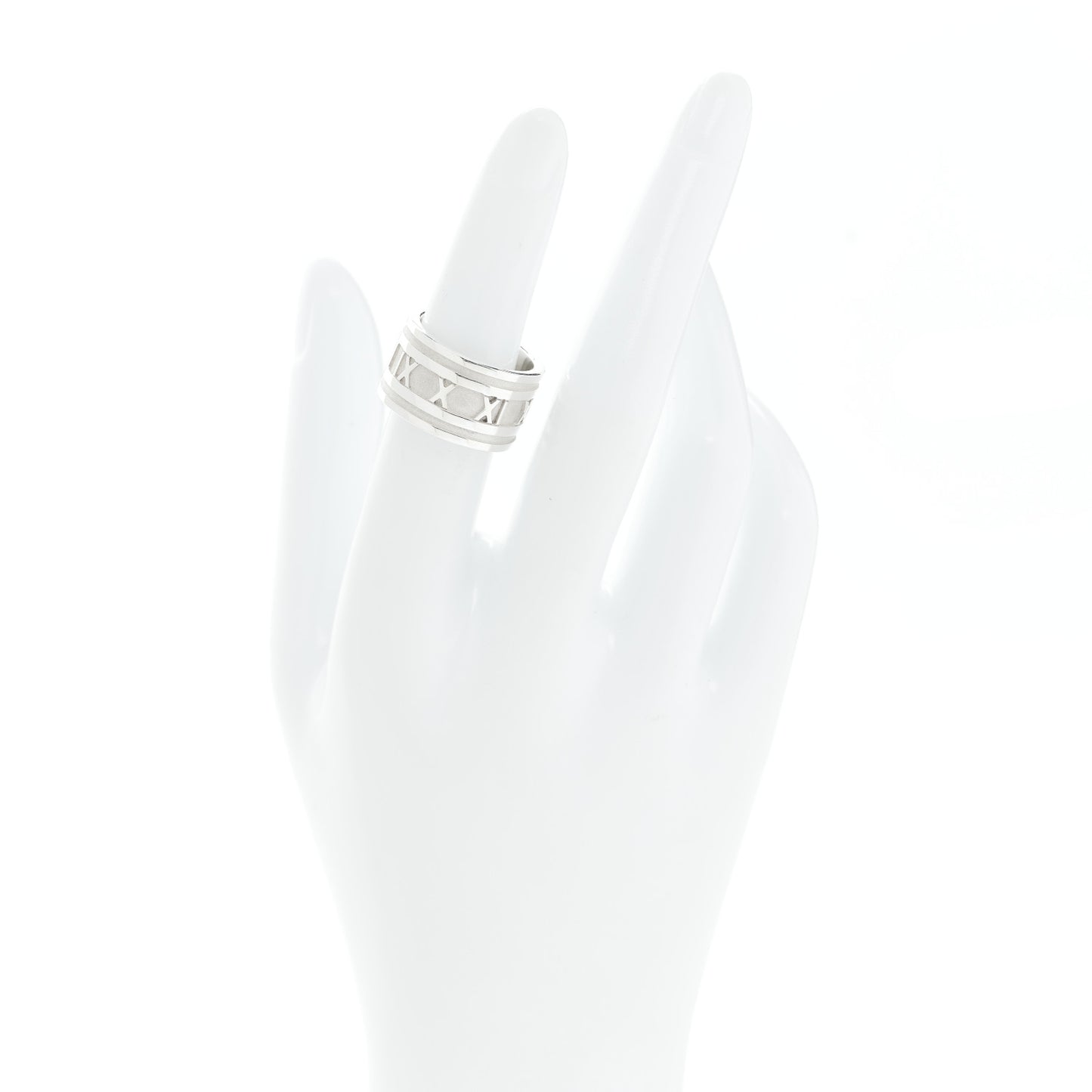 Sterling Silver 12mm Atlas Band Ring 52 6