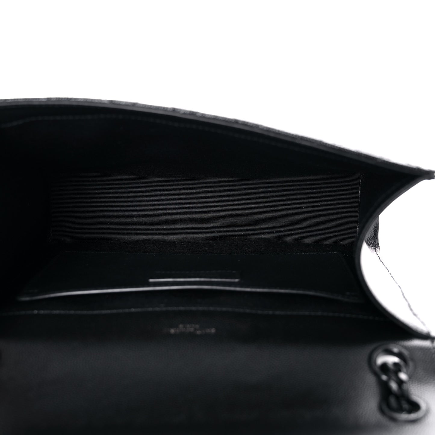 Grain De Poudre Textured Mixed Matelasse Triquilt Medium Monogram Satchel Black