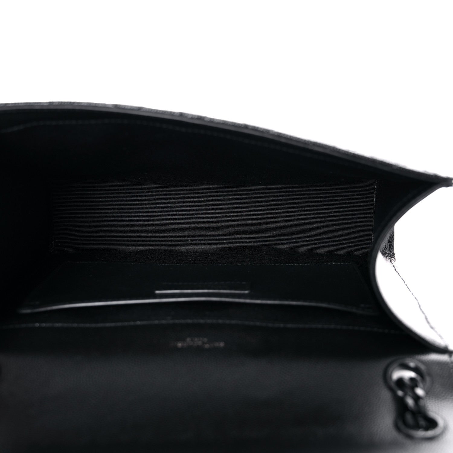 Saint Laurent Grain De Poudre Textured Mixed Matelasse Triquilt Medium Monogram Satchel Black 5 of 11