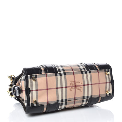 Burberry Haymarket Check Minford Portrait Tote Black 4 of 8