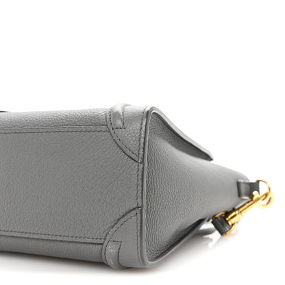 Celine Baby Drummed Calfskin Nano Luggage Kohl 10 of 10