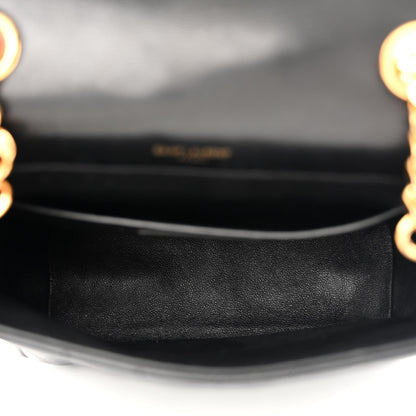 Saint Laurent Lambskin Matelasse Monogram Medium Vicky Chain Bag Black 5 of 12