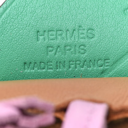 Hermes Milo Lambskin Grigri Rodeo Pegase Horse Bag Charm PM Chai Mauve Sylvestre Menthe 3 of 5