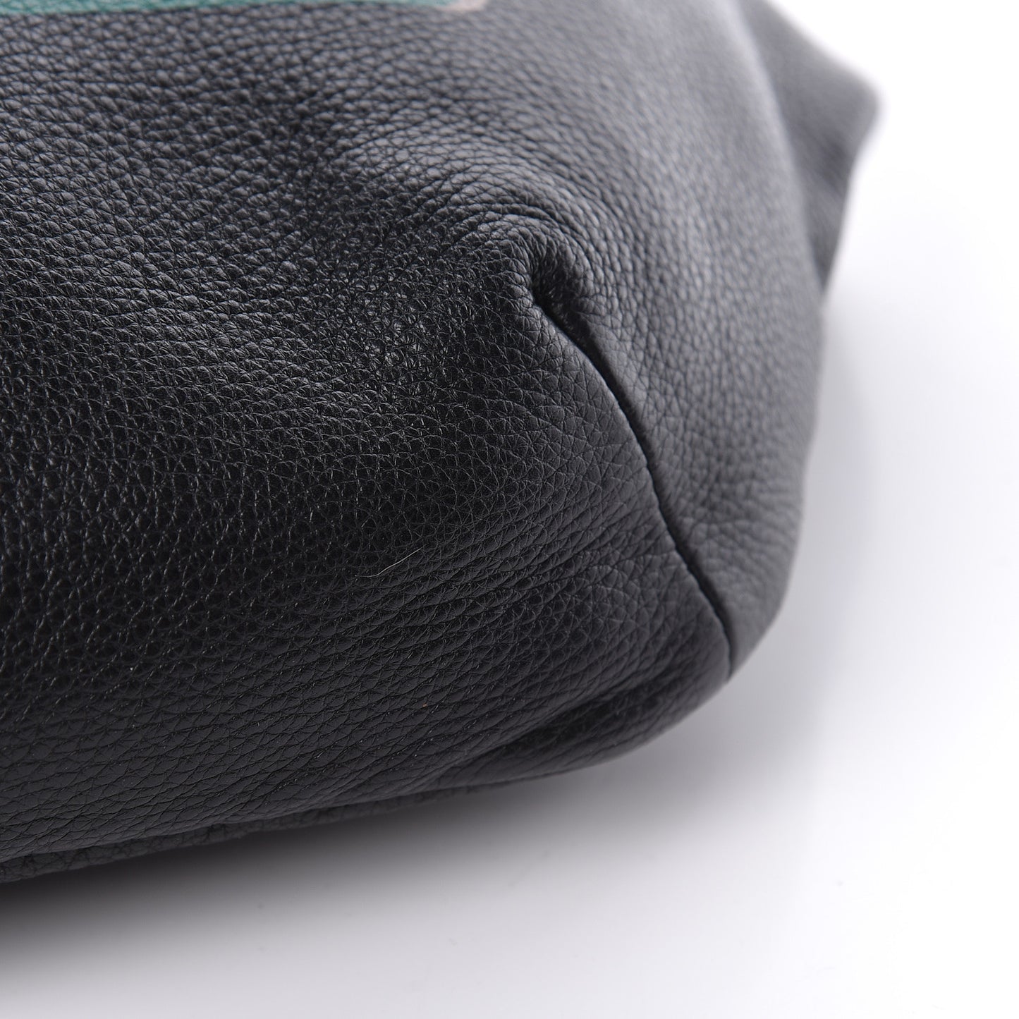 Grained Calfskin Logo Belt Bag Black