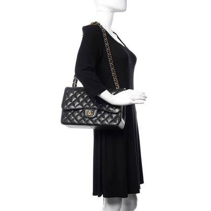 Chanel Caviar Quilted Jumbo Double Flap Black 2 of 13