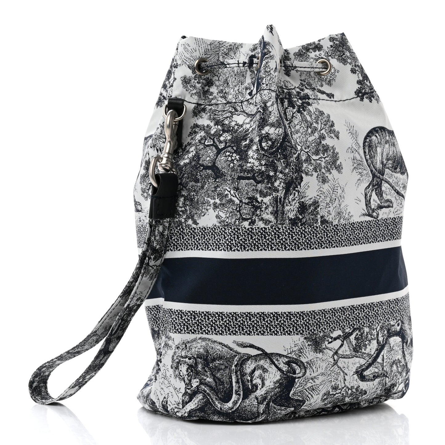 Technical Fabric Embroidered Toile De Jouy Sauvage DiorTravel Pouch Blue