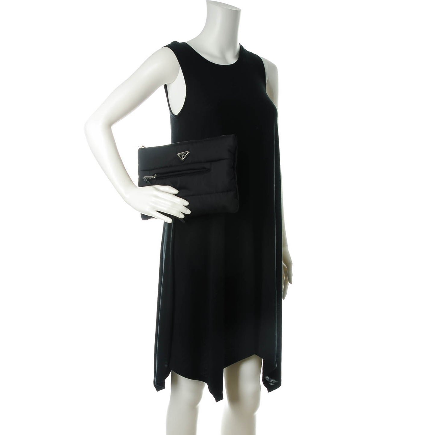 Tessuto Nylon Bomber Clutch Nero Black