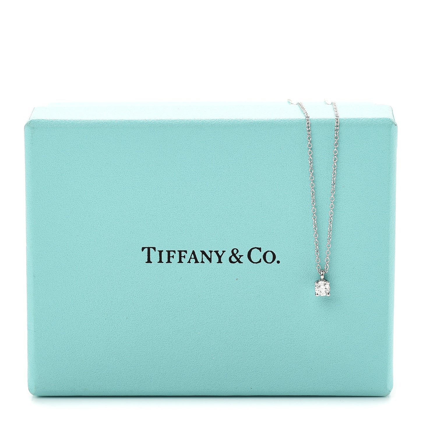 Platinum Diamond .20ct Solitaire Pendant Necklace