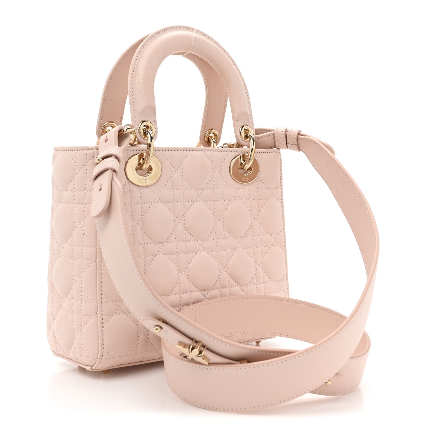 Christian Dior Lambskin Cannage Small My ABCDior Lady Dior Light Pink 3 of 15