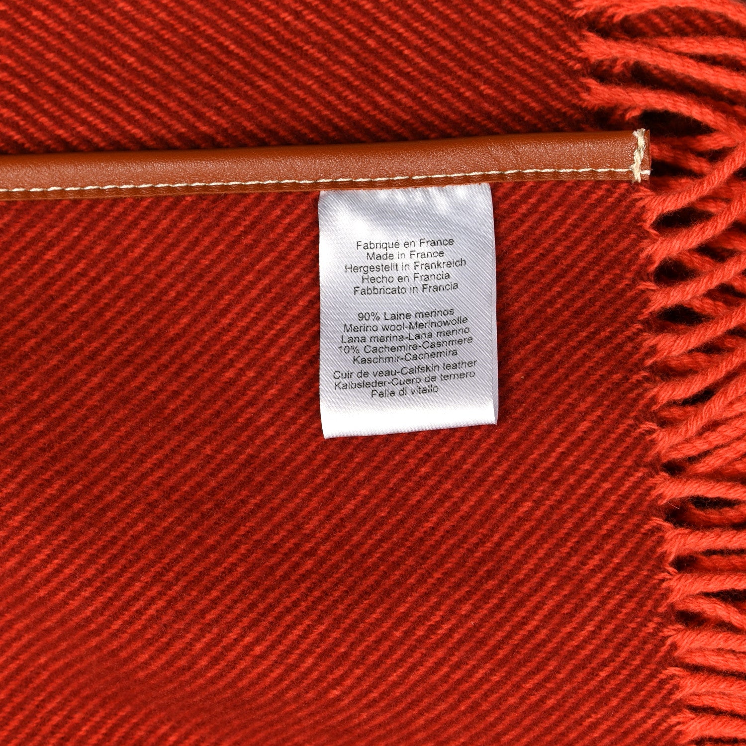 Hermes Merino Wool Cashmere Rocabar Poncho Rouge H 4 of 4