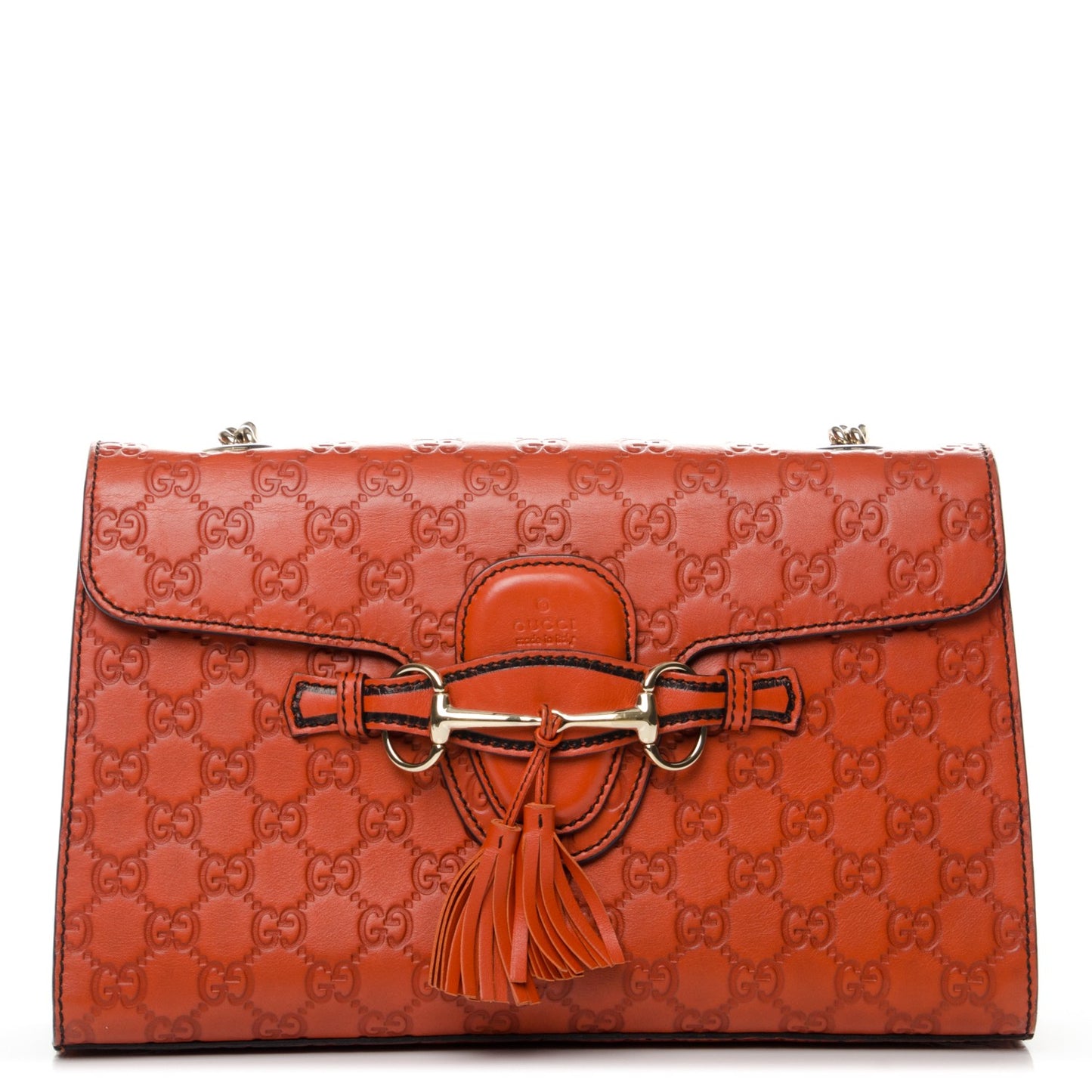 Guccissima Medium Emily Chain Shoulder Bag Sun Orange