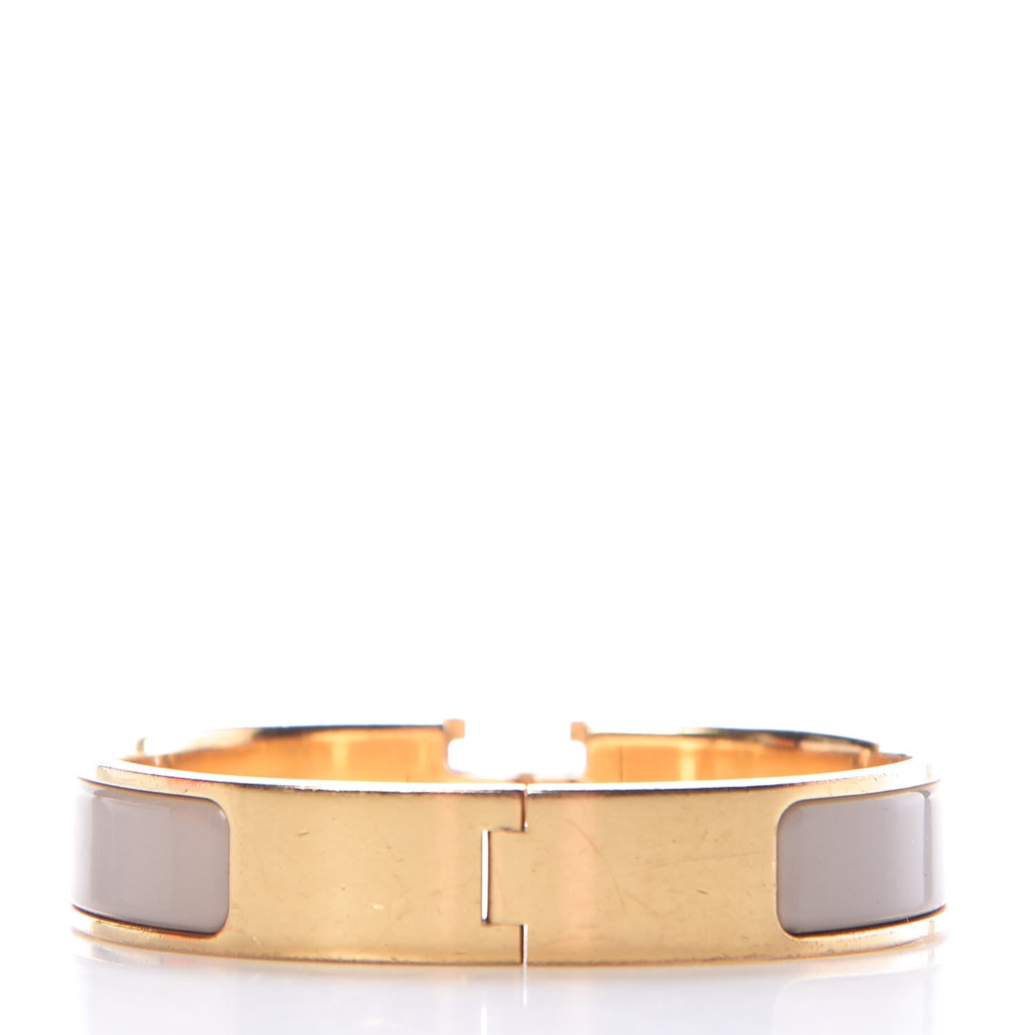 Hermes Enamel Clic Clac H Narrow Bracelet PM Marron Glace 3 of 6