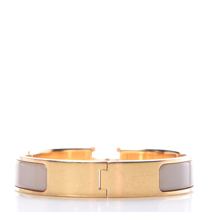 Hermes Enamel Clic Clac H Narrow Bracelet PM Marron Glace 3 of 6