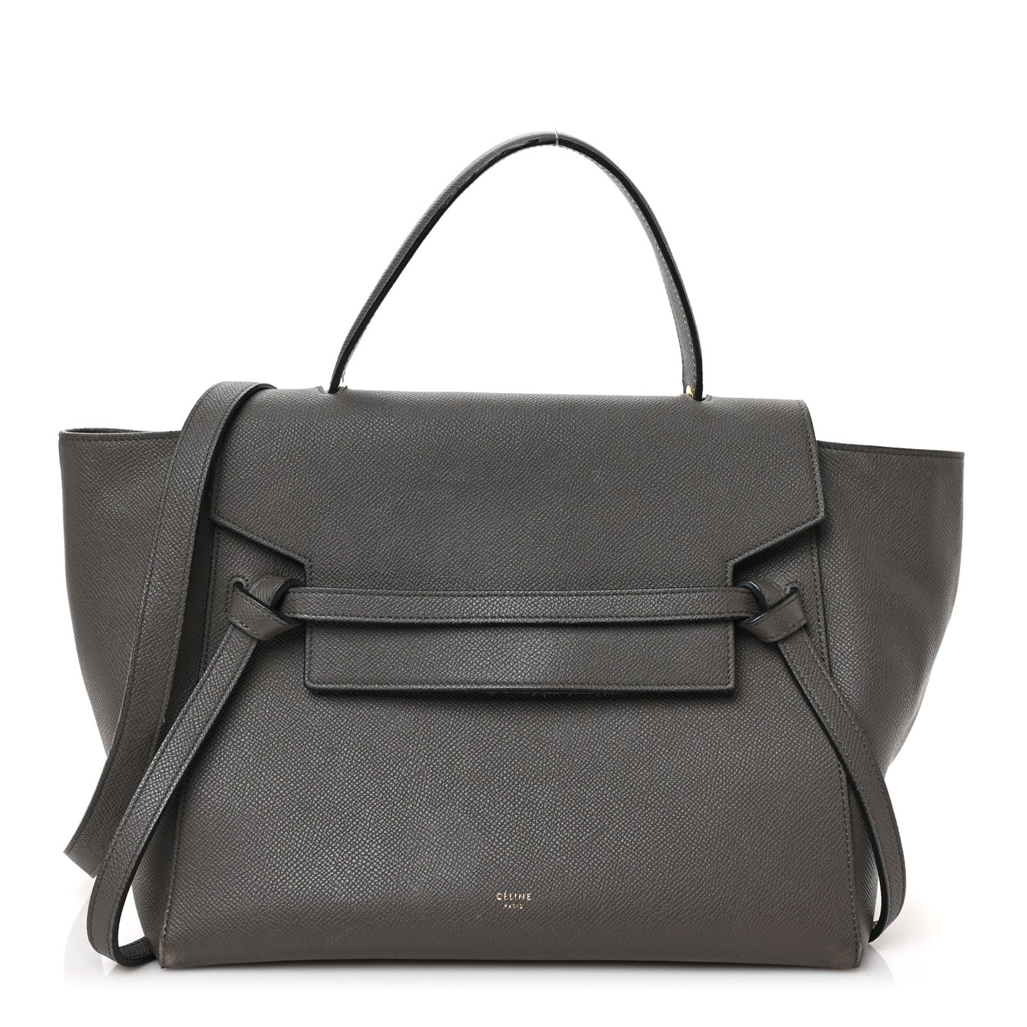 Grained Calfskin Mini Belt Bag Grey