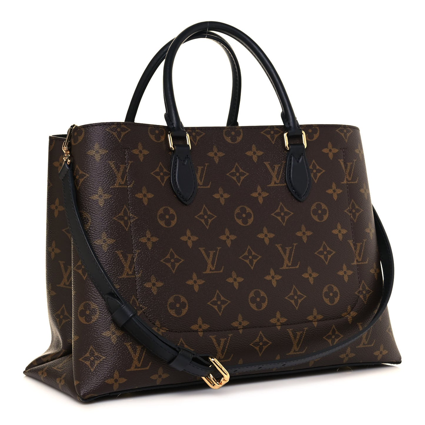 Monogram Flower Tote Black