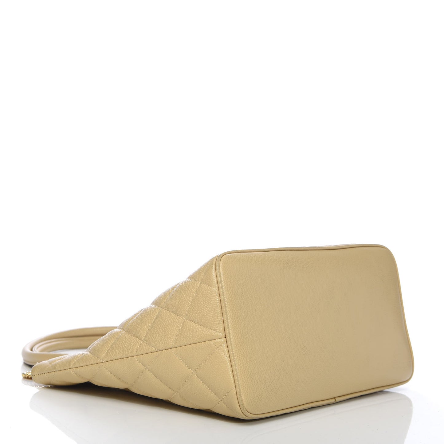 Caviar Quilted Medallion Tote Beige