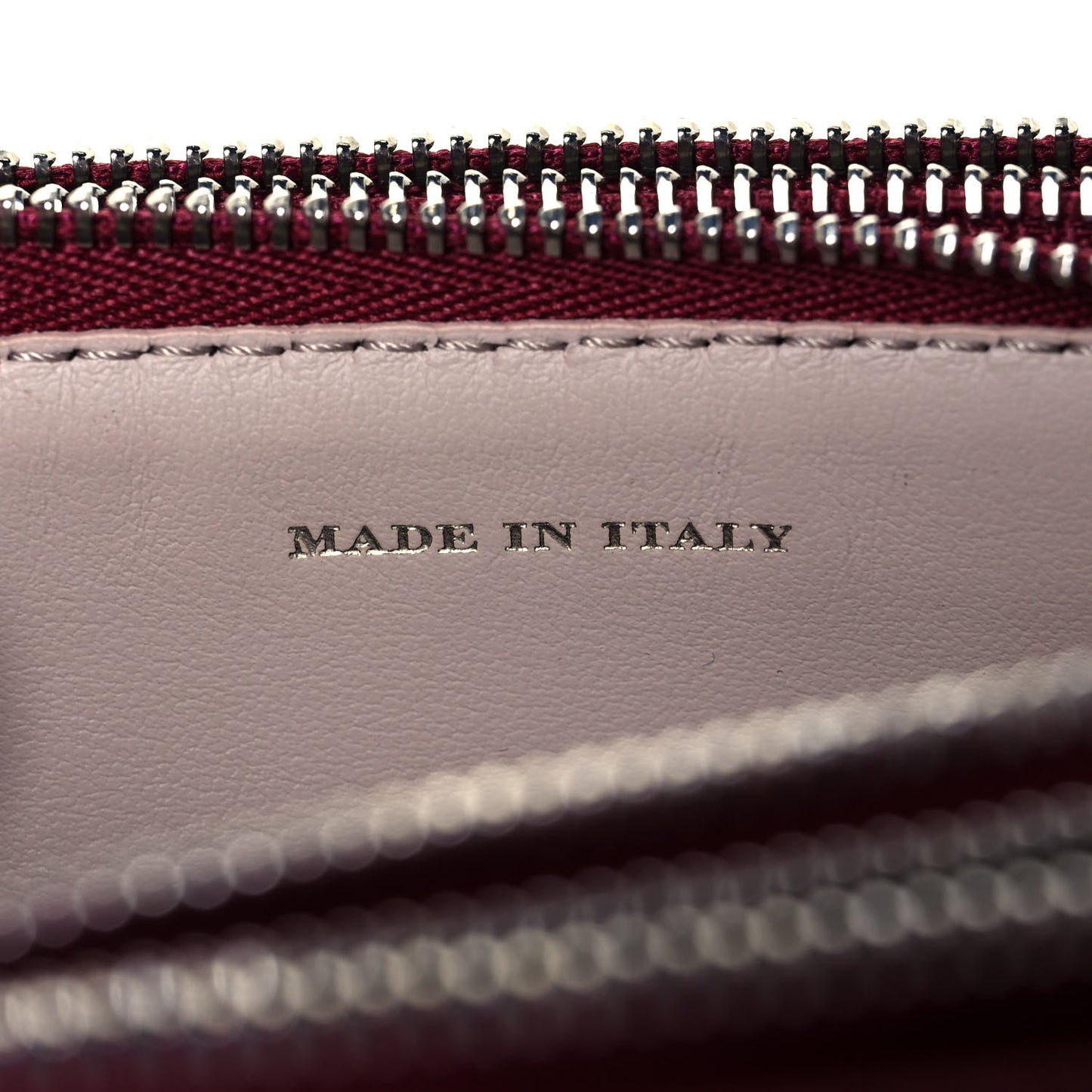 Grainy Goatskin Triple Zip Crossbody Bag Crimson